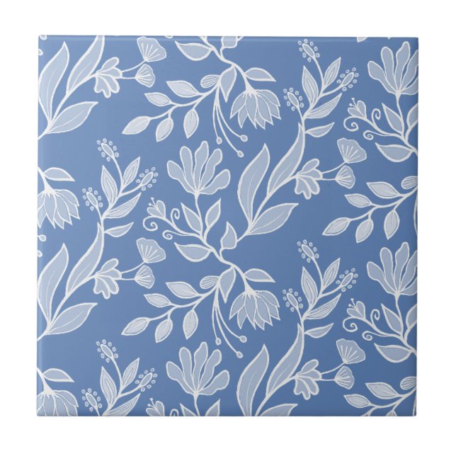 Flores Whimsical e Buquê de Folhas (Frente)