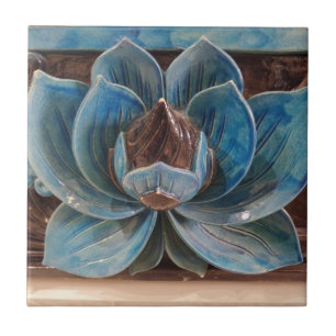 Floresça (4,25" x 4,25") o azulejo cerâmico