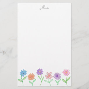 Floresce os artigos de papelaria - personalizados