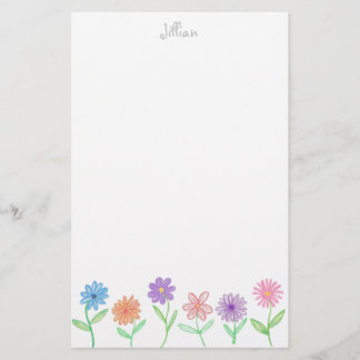 Floresce os artigos de papelaria - personalizados