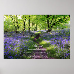 Floresta azul dos sinos, poster cristão, salmo 89