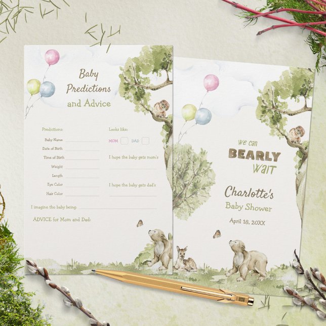 Floresta Bearly Wait Baby Previsões Jogo de Consel (Woodland Bearly Wait Baby Predictions Advice Game ©Susanne Sachers - Sunny Mind 🌞)