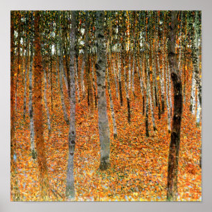 Floresta Beech por Gustav Klimt Poster de Belas Ar