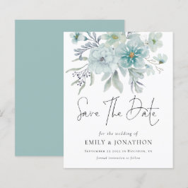 Floresta Branca De Teal De Orçamento Salva A Data