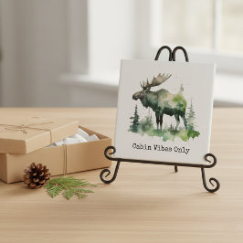 Floresta de Alce Musgoso em Aquarela Personalizada