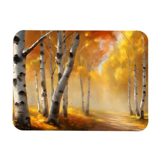 Floresta de Aves no Outono - Ímã Flexível (Horizontal)