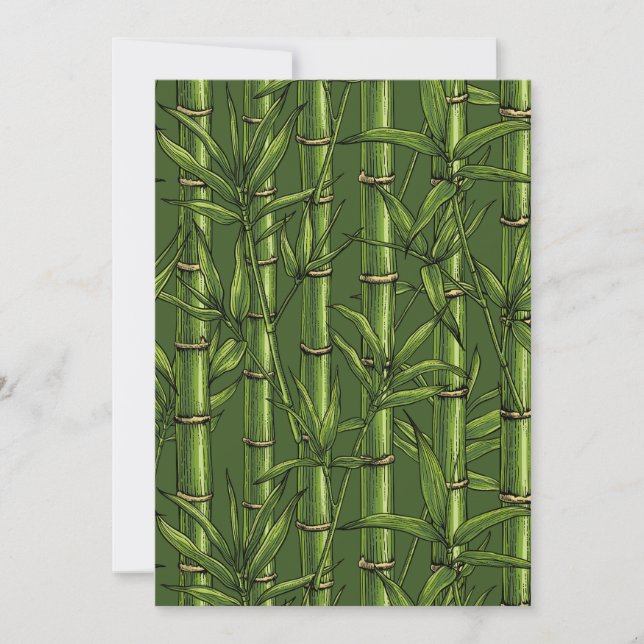 Floresta de bambu em verde (Frente)