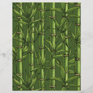Floresta de bambu em verde