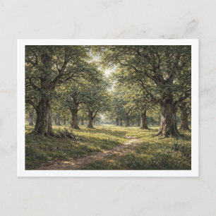 Floresta de carvalho. Cartão postal