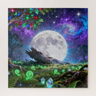 Floresta de Fantasia da Lua Cheia Quebra-Cabeça