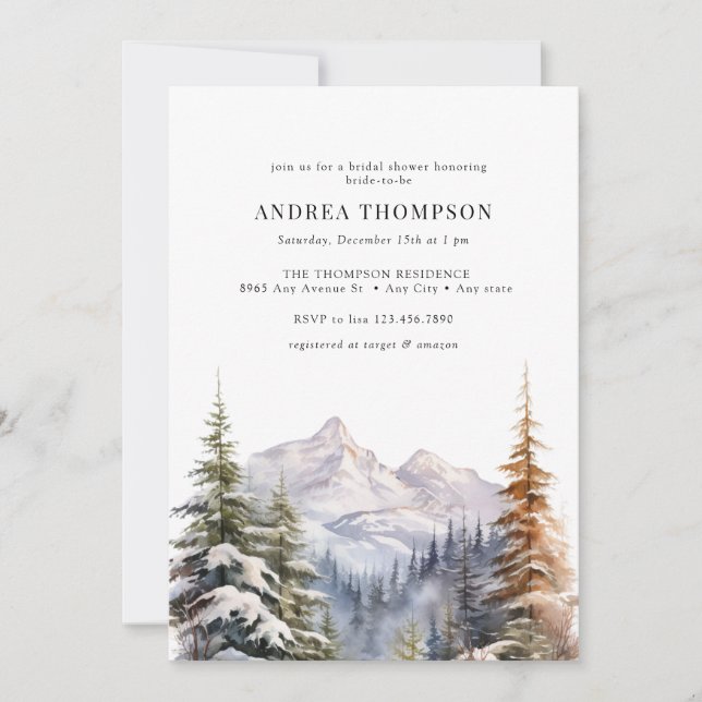 Floresta de Inverno | Convites da Floresta (Frente)