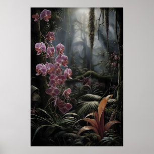 Floresta de Orquídea Rosa, Impressão Gótica da Dar
