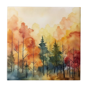Floresta de Outono Aquarela Glow (2)