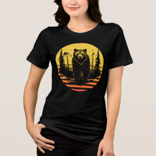 Floresta de Urso Natureza Retro Pôr do Sol