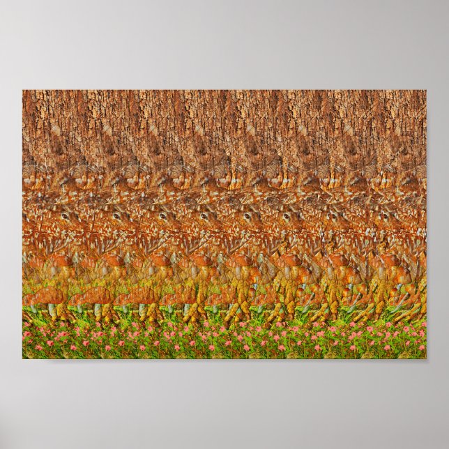 Floresta de veados - impressão 3D oculto (Frente)