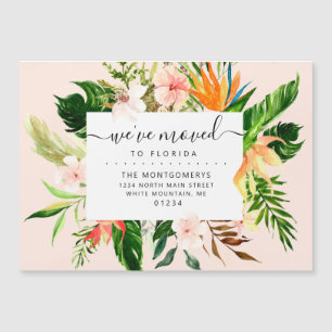 Floresta Floral Tropical Rosa Tropical em Moviment