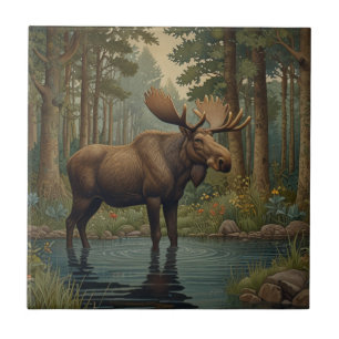 Floresta florestal Elegage moose boho