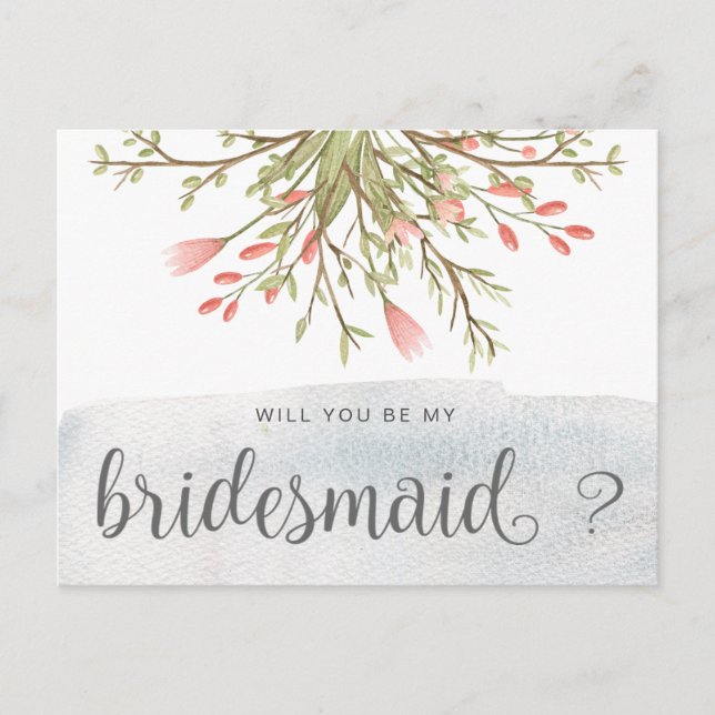 Floresta Mágica | Cartão postal Bridesmaid (Frente)