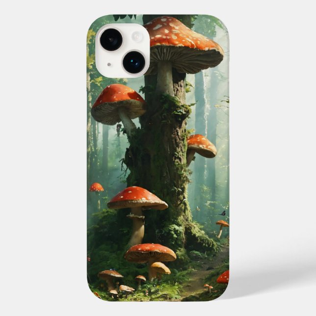 floresta mágica, mosca-agaric, floresta de fadas,  (Verso)