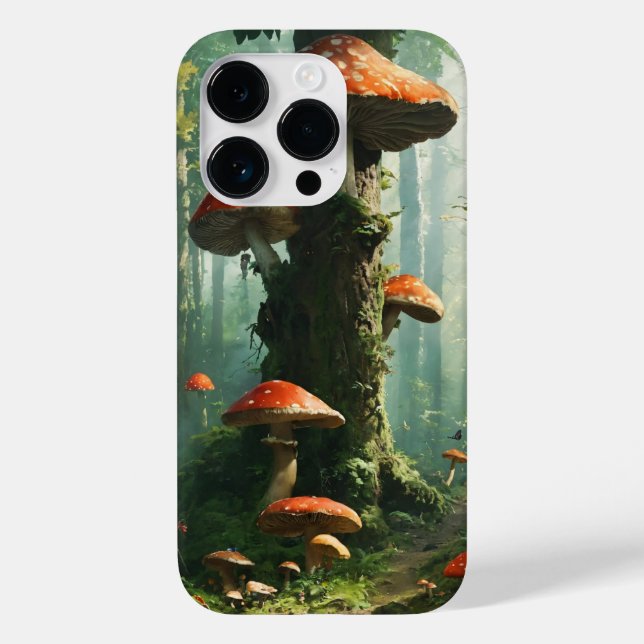 floresta mágica, mosca-agaric, floresta de fadas,  (Verso)