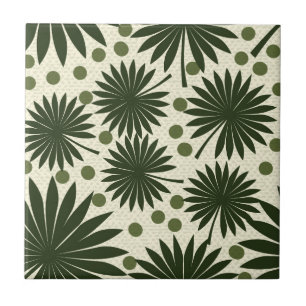 Floresta Tropical Verde Palm Arte Folha
