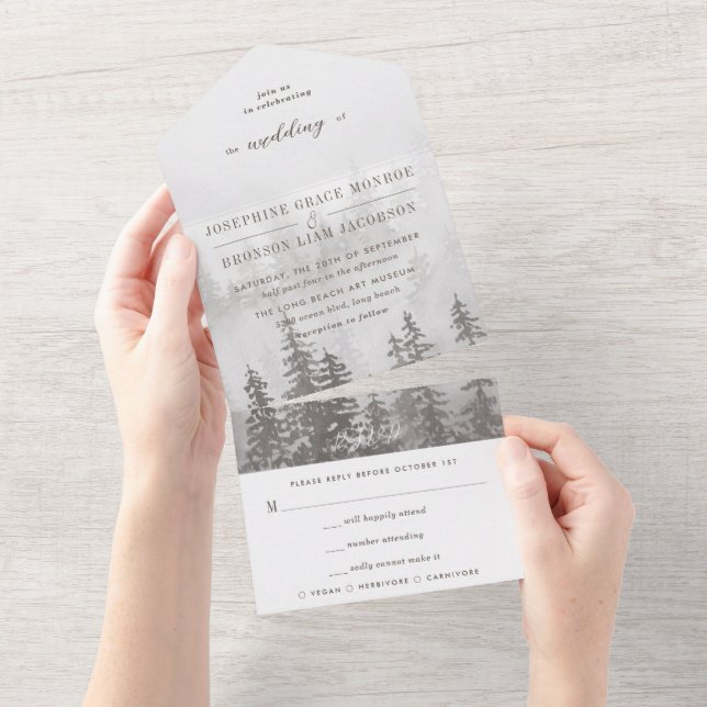 Floresta Verde-d'Água no Casamento de Beige da Cin (Aba destacável)