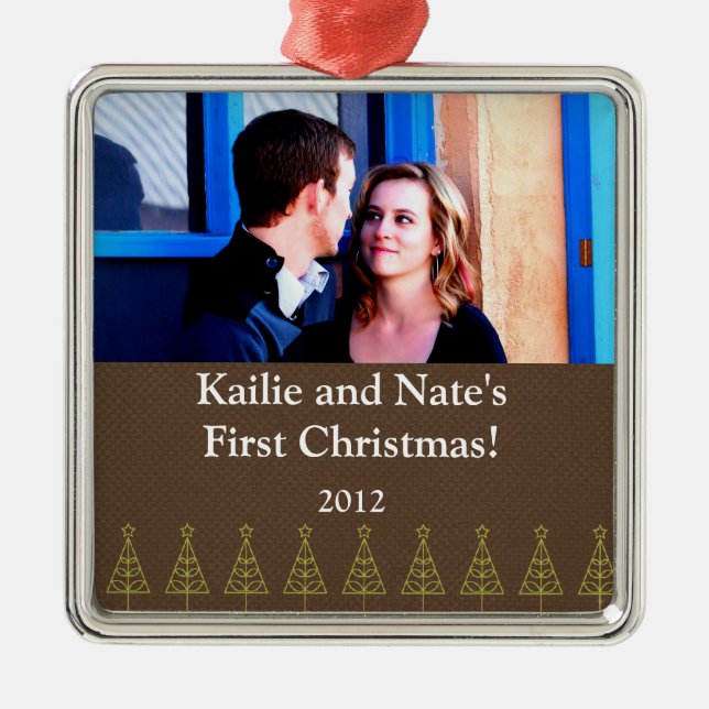 Floresta Verde de Contorno de Ornamentos Personali (Frente)