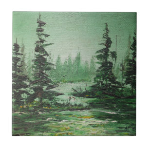 Floresta Verde de Pintura de azulejo Ann Hayes
