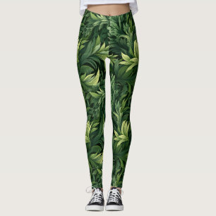 Floresta Verde Deixa Leggings Multiverso-Impressão