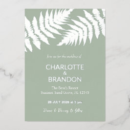 Floresta Verde Ferns Fora de Prata Casada