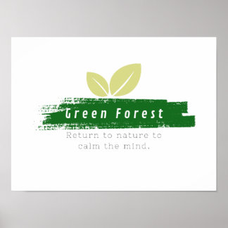 floresta verde poster