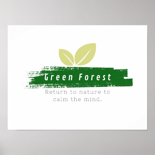 floresta verde poster (Frente)