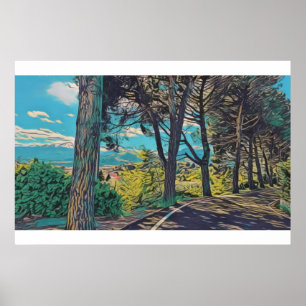 Floresta Vibrante do outono - Poster