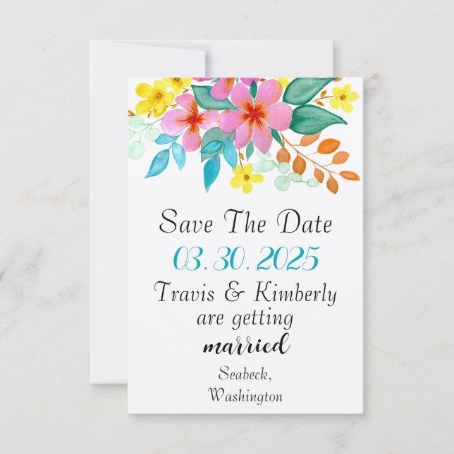 Florestas de Aquarela Moderna em Cores Brilhantes (Frente)