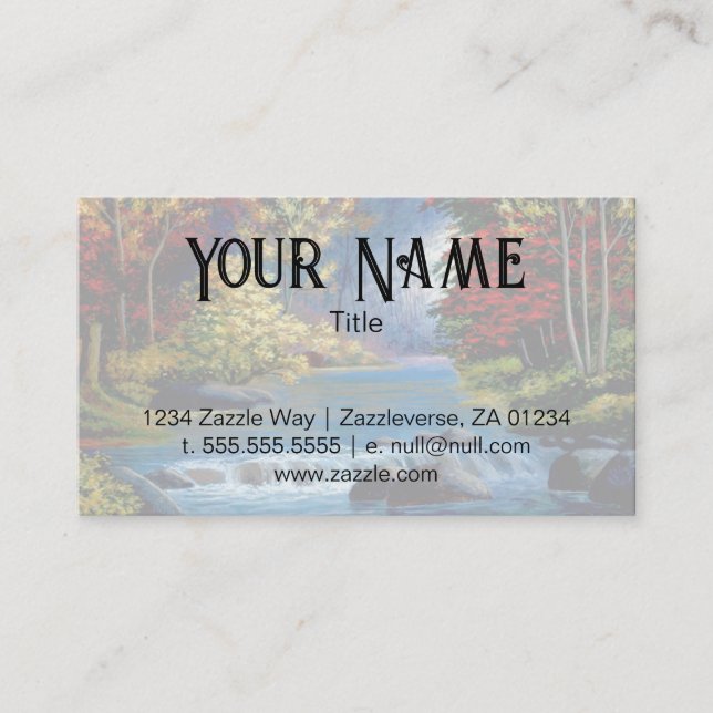 Florestas Misteriosas e Cartão de visita de Rio pi (Frente)