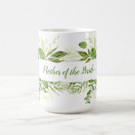 Florestas Selvagens Mãe da Caneca Noiva<br><div class="desc">Um quadro superior e inferior de folhas,  samambaias e gramíneas em tons de abacate,  oliveira e primavera. Perfeito para a Mãe da Noiva. Isto é parte de uma suíte de casamento maior. Produtos correspondentes disponíveis.</div>