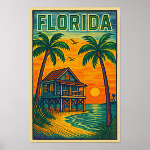 Florida Art Impressão Poster