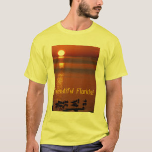 Florida bonito! por do sol sobre a camisa do golfo