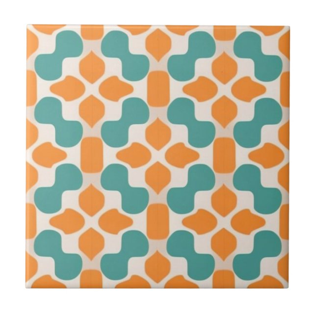 Flórida branca, bege, azul-aqua e laranja (Frente)