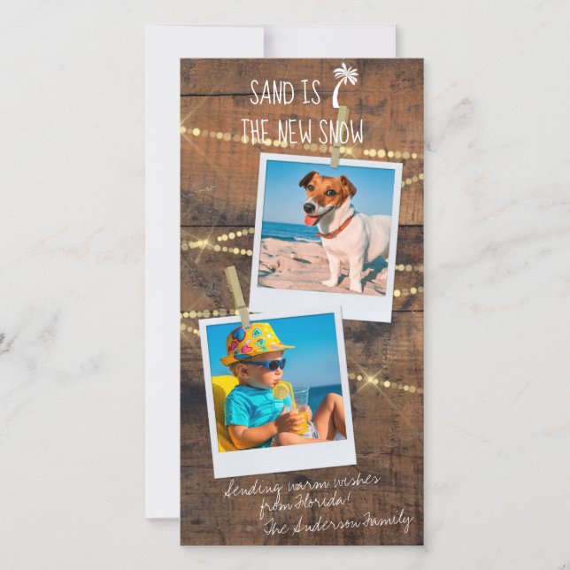 Flórida Feriado 2-Foto Areia é a Nova Placa de Nev (Frente)