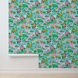 Flórida Map Preppy Palm Beach Pattern Impressão
