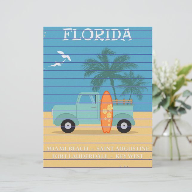 Flórida: Papel de Carta Viagem (Em pé/Frente)