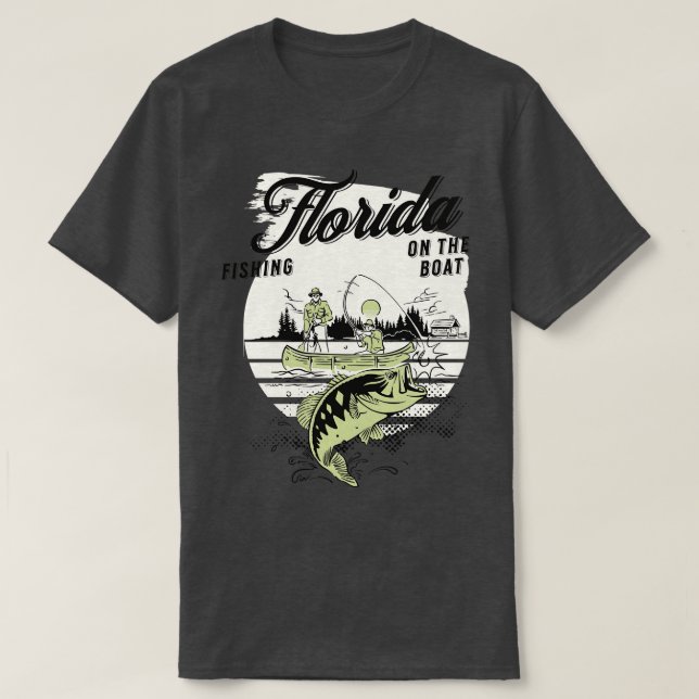 Flórida Pescaria Na Camisa Do Barco (Frente do Design)