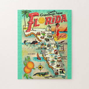 Flórida Saudações 11x14 Quebra-cabeça de Jigserra