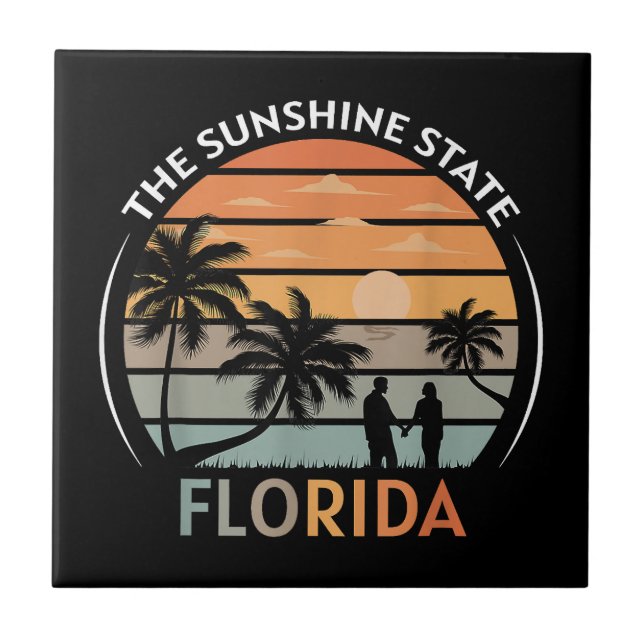 Florida Summer Beach Vintage Sunset (Frente)