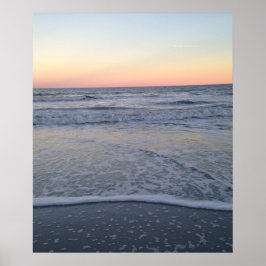 Flórida Sunset Beach Ocean Photo Poster