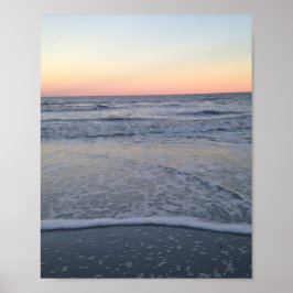 Flórida Sunset Beach Ocean Photo Poster