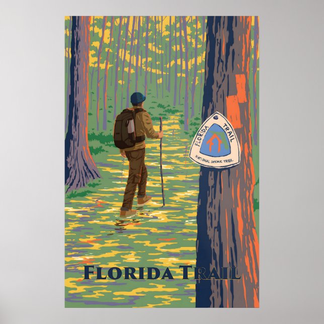 Florida Trail Travel Poster (Frente)