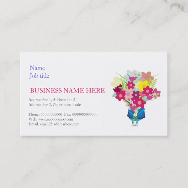Florista, coordenador da flor, cartões de (Frente)