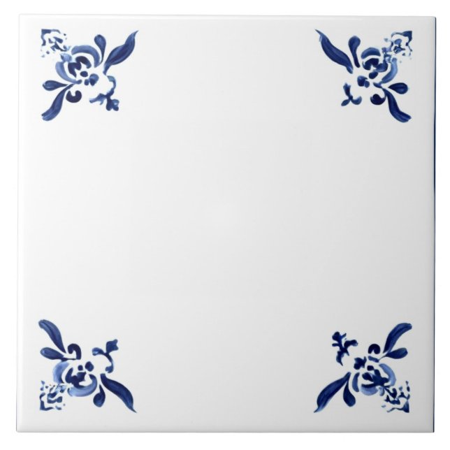 Flouramento do Canto Floral Branco Azul (Frente)